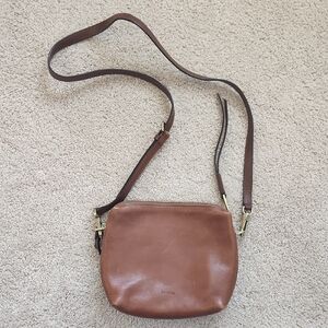 Fossil Brown Leather Crossbody Bag